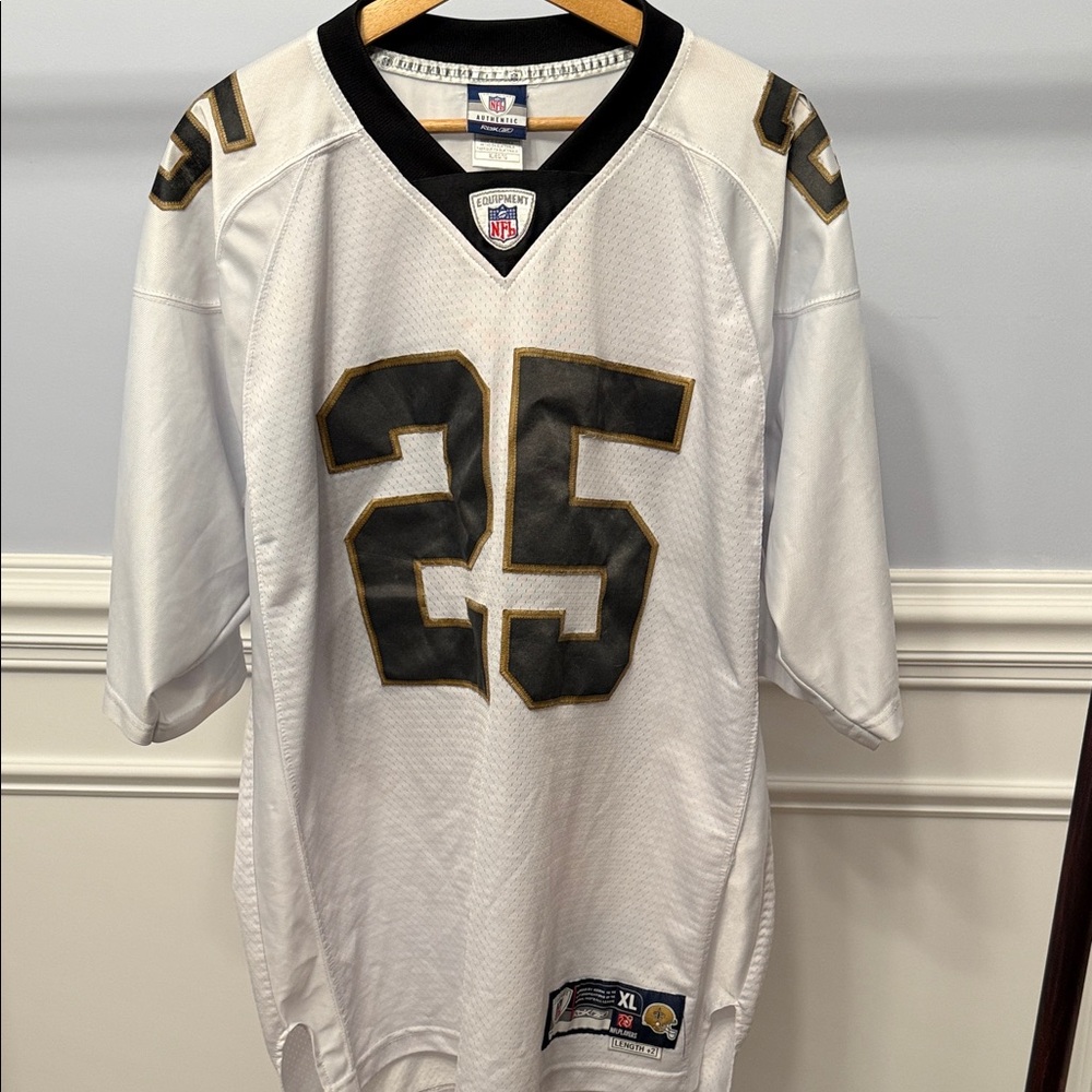 Reebok New Orleans Saints Reggie Bush 25 Jersey Shirt XL Length +2